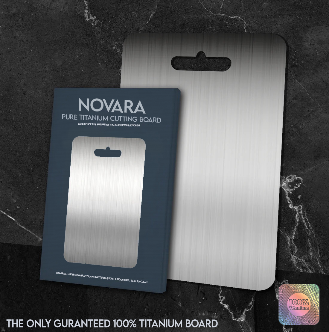 Original Novara 100% Pure Titanium Cutting Board