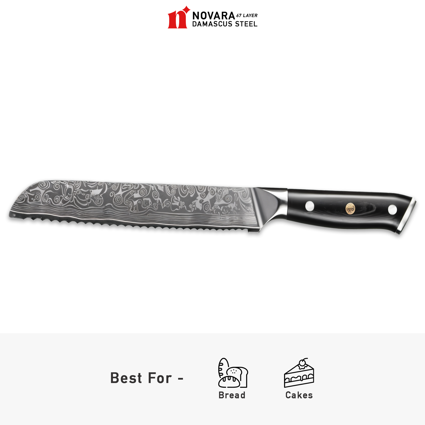Novara Pro Black (プロブラック) - Damascus Steel Knives