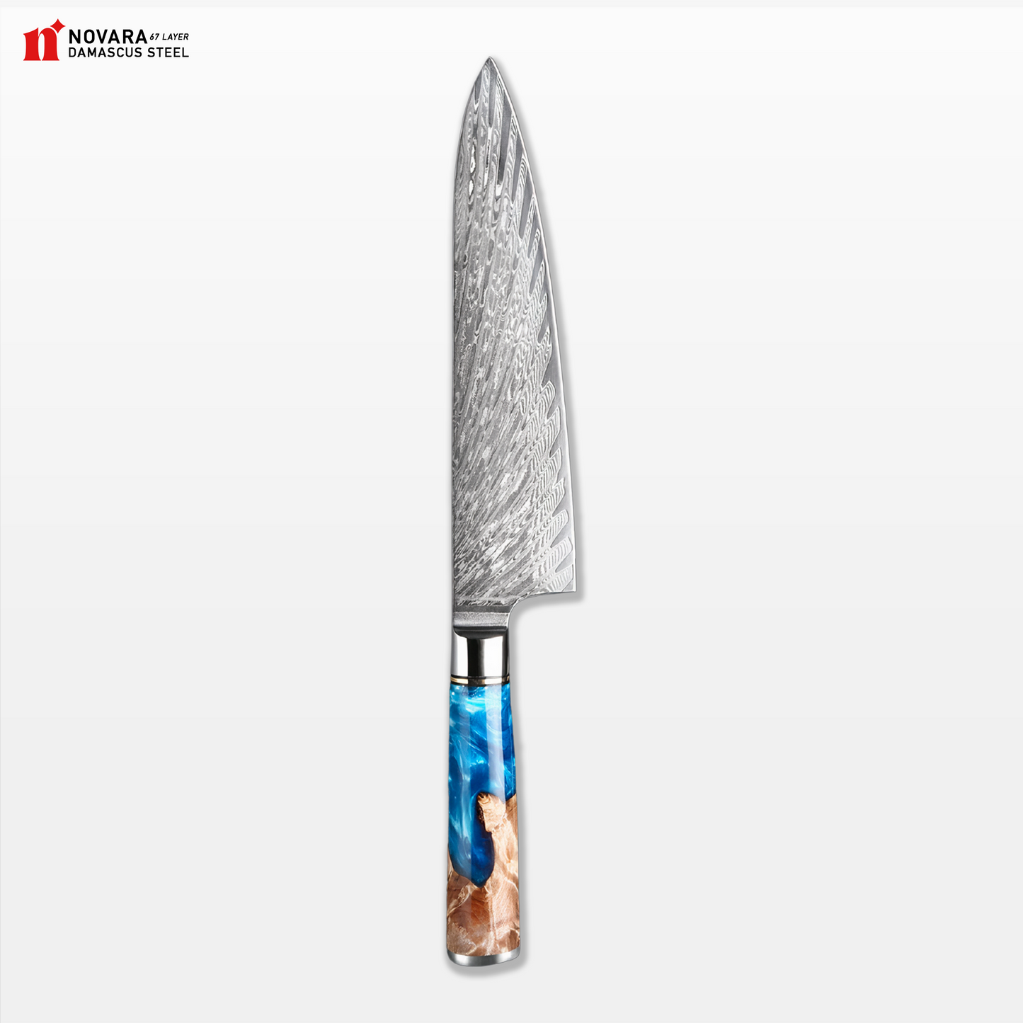 Novara Tsunami (ウェーブナイフ) - Damascus Steel Knives