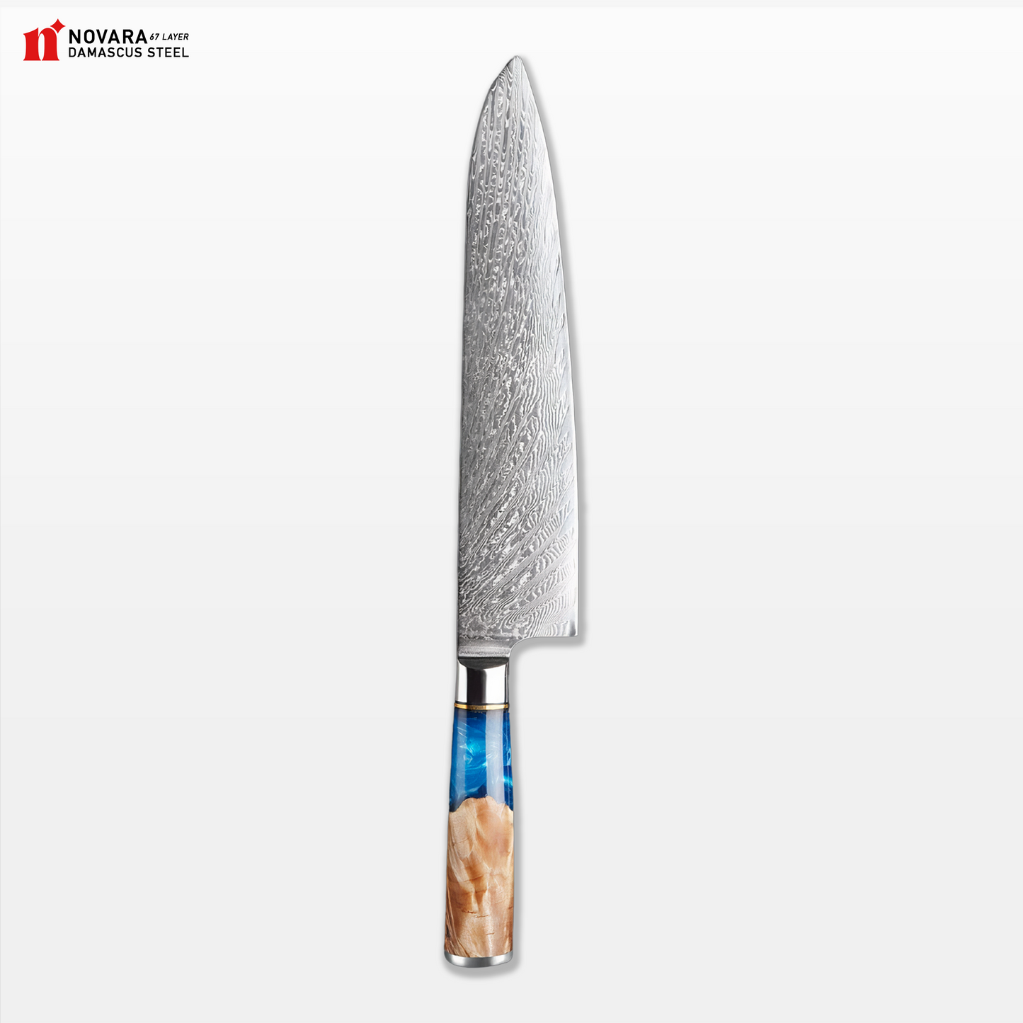Novara Tsunami (ウェーブナイフ) - Damascus Steel Knives