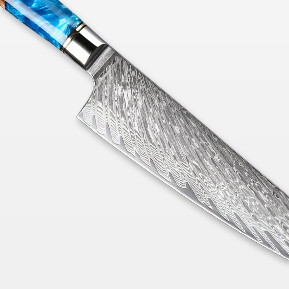 Novara Tsunami (ウェーブナイフ) - Damascus Steel Knives