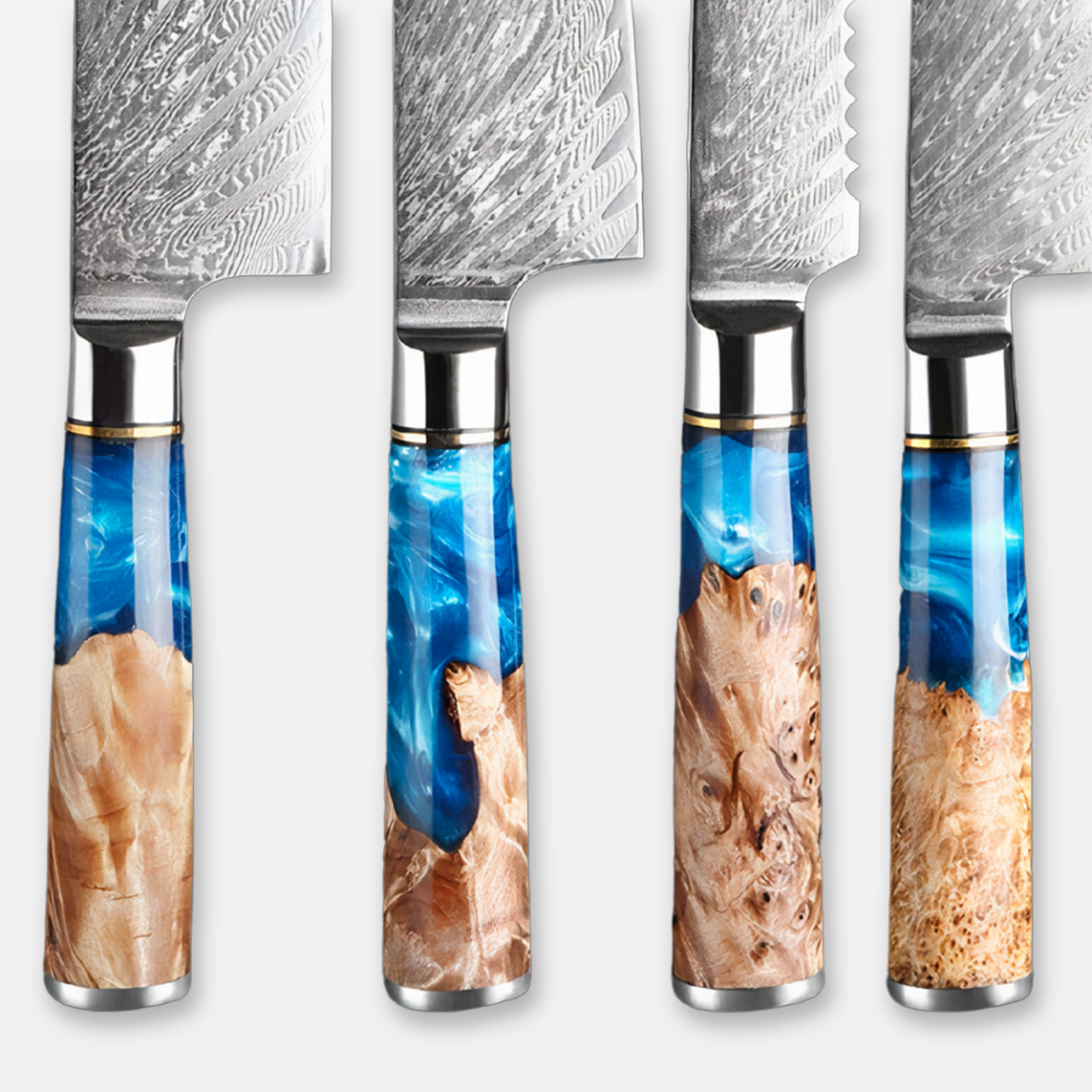 Novara Tsunami (ウェーブナイフ) - Damascus Steel Knives