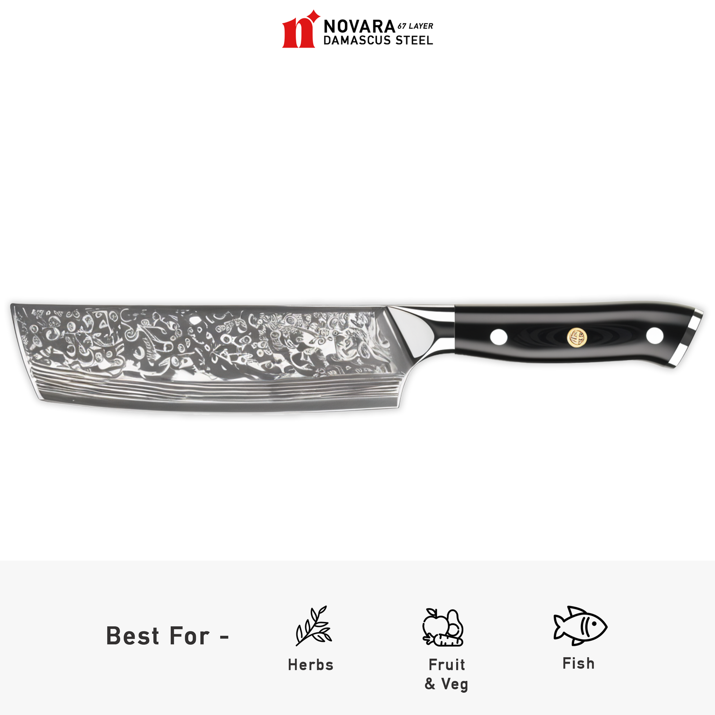 Novara Pro Black (プロブラック) - Damascus Steel Knives