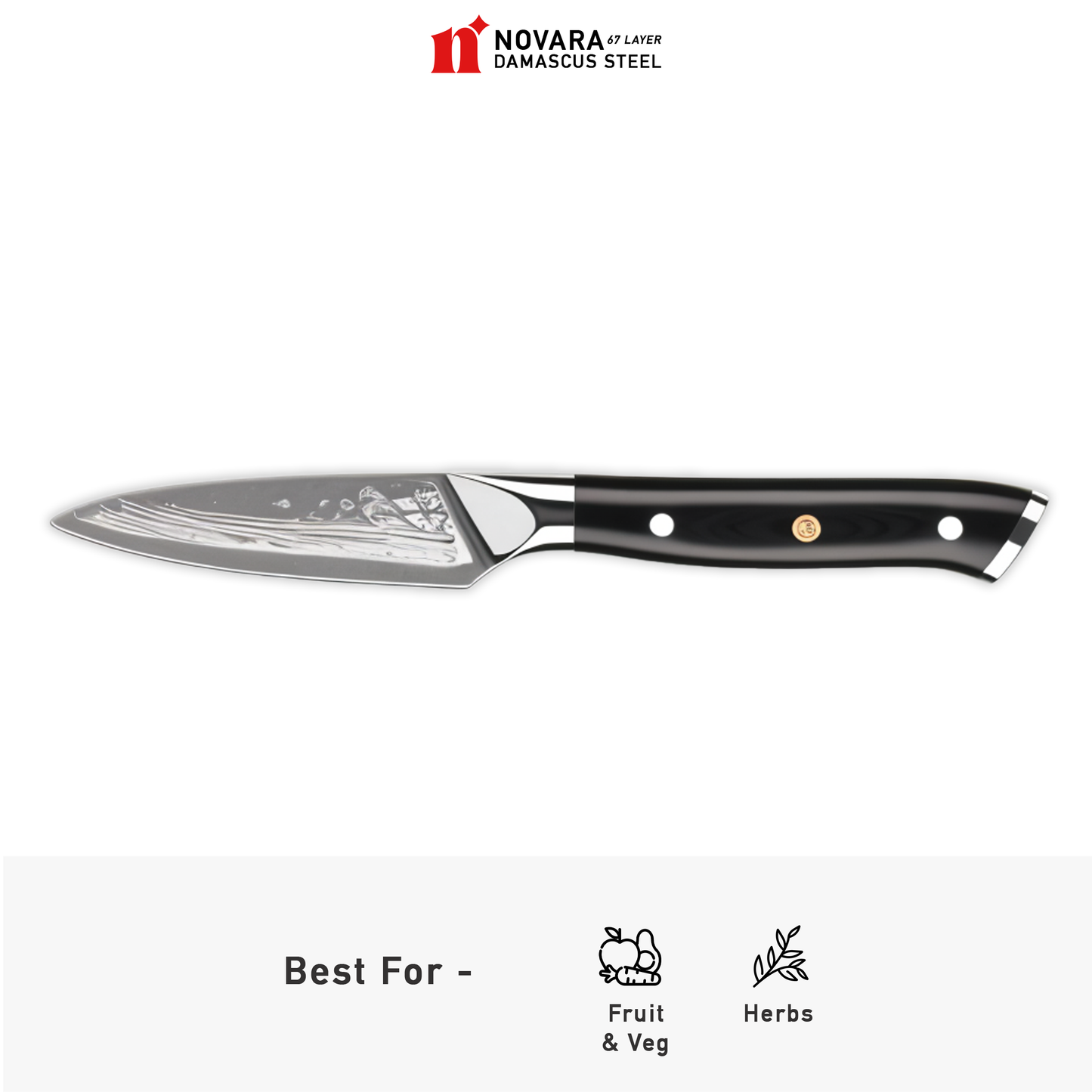 Novara Pro Black (プロブラック) - Damascus Steel Knives