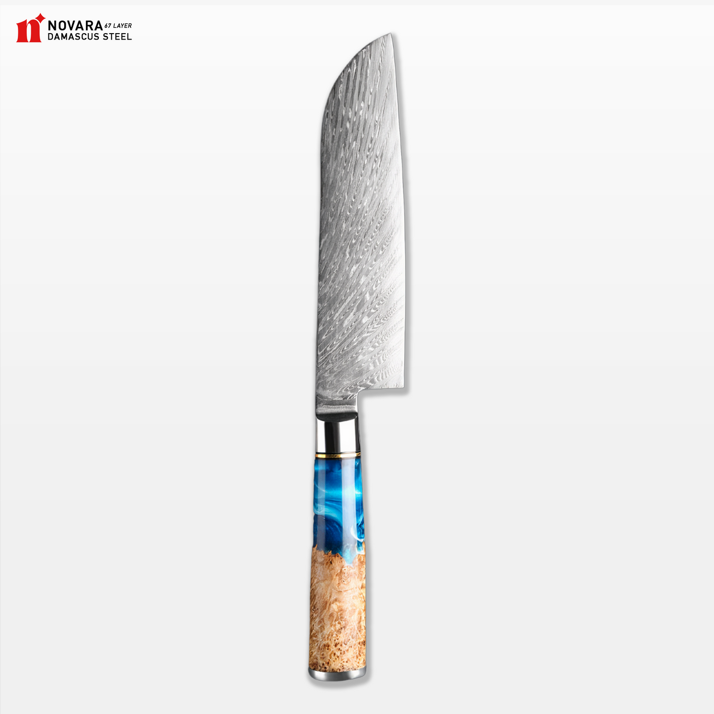 Novara Tsunami (ウェーブナイフ) - Damascus Steel Knives