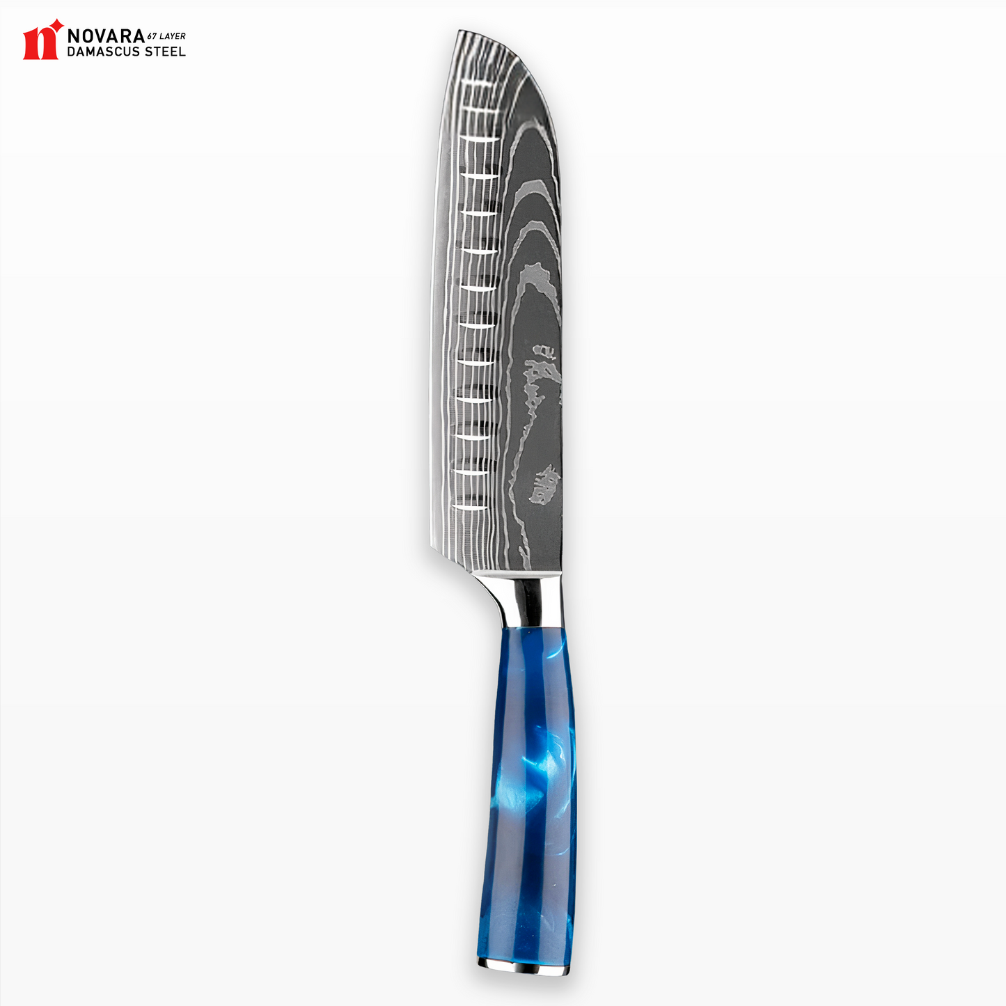 Novara Mottomo (最も青い) - Damascus Steel Knives
