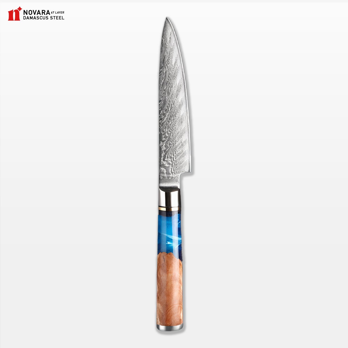 Novara Tsunami (ウェーブナイフ) - Damascus Steel Knives
