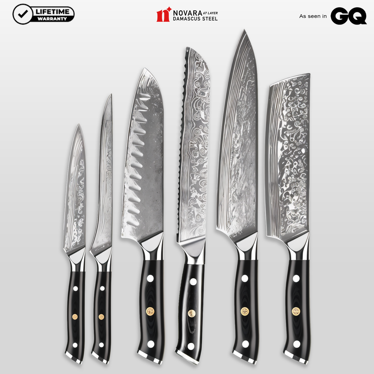 Damascus Steel Knives - Novara Pro